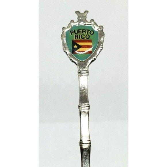 Vintage Puerto Rico Engraved Mini Shovel Map Collectors Spoon Home Décor - Picture 4 of 12